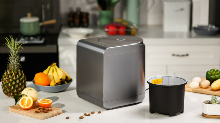 Airthereal Revive Electric Kitchen Composter recycles food scraps into garden gold
