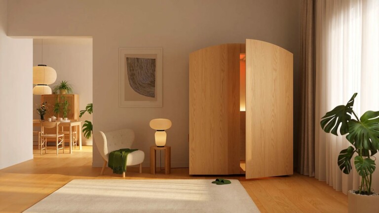 Ancient Ritual Arc smart private sauna offers stress relief in a multi-modality session