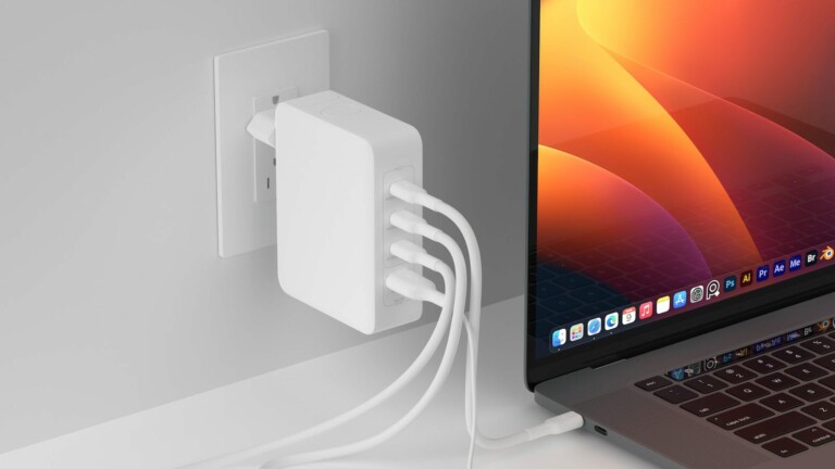 Belkin BoostCharge Pro 140W 4-Port GaN Wall Charger quickly charges 4 devices at once