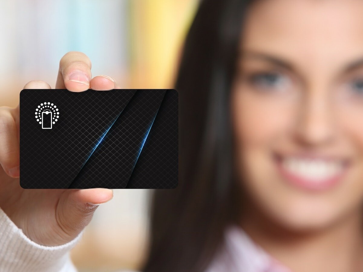 BitSignal Touchless Business Card has a cyber-themed mesh design and works with a tap