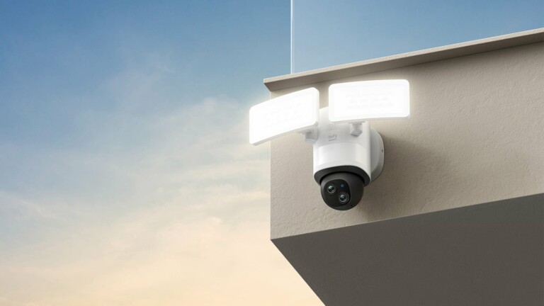 eufy AI Floodlight Camera E40 delivers a 360° pan-and-tilt camera for full serveillance