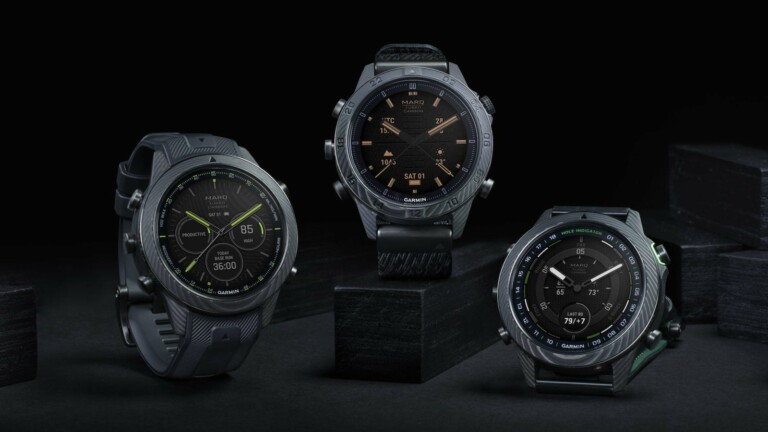 Garmin MARQ Carbon luxury tool watch collection features uniquely crafted carbon fiber