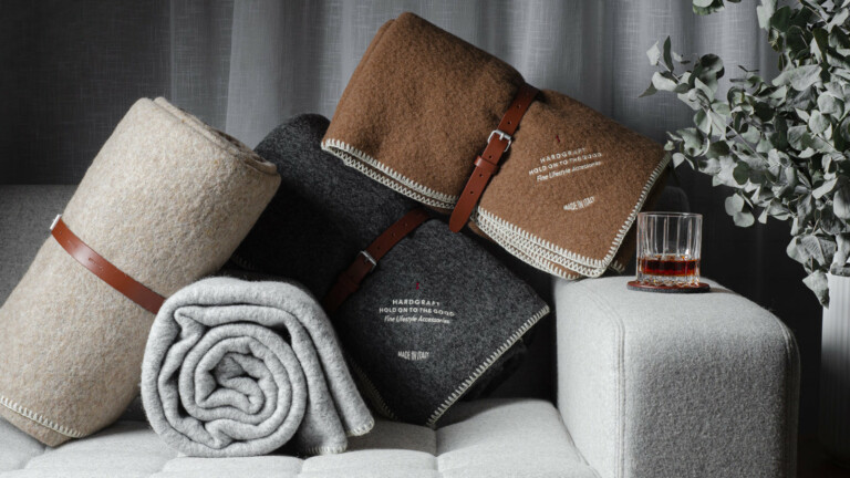 hardgraft Wool Blend Blanket has a pliable design inspired by traditional Alpine blankets
