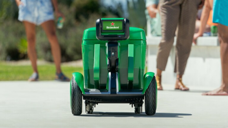 Heineken B.O.T. beer delivery robot follows you (almost) anywhere to keep you refreshed