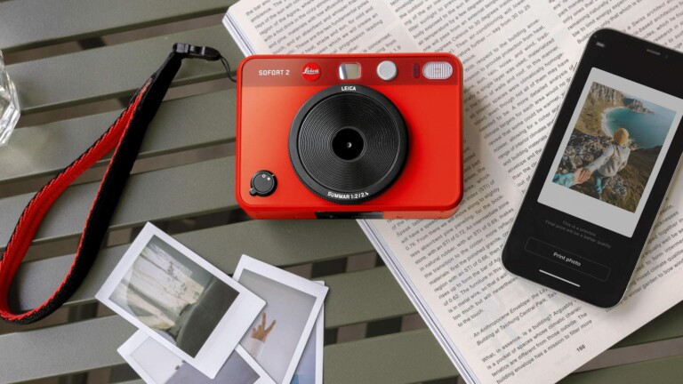 Leica SOFORT 2 hybrid instant camera has a design combining digital tech and analog printing