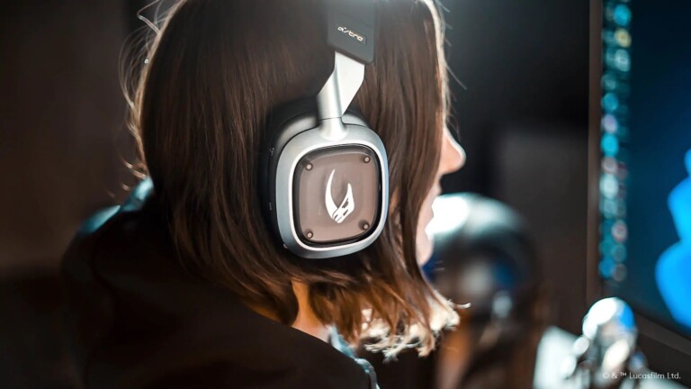 Logitech G A30 The Mandalorian Edition headset has authentic Star Wars script and signets