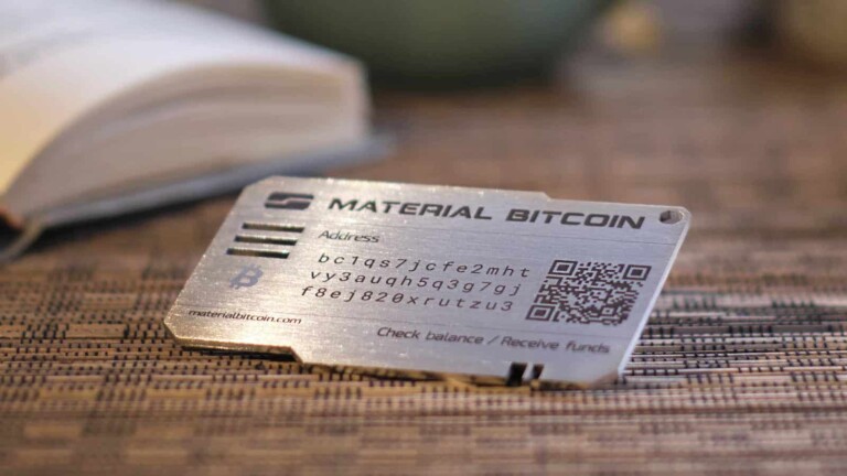 Material Bitcoin safe bitcoin wallet seed phrase protector withstands fires and floods