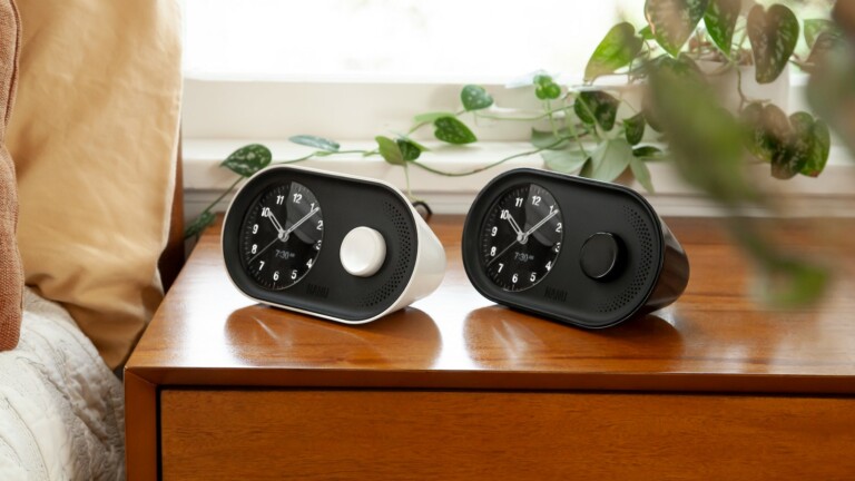 Arc Alarm Clock combines analog and modern with a discreet digital alarm display