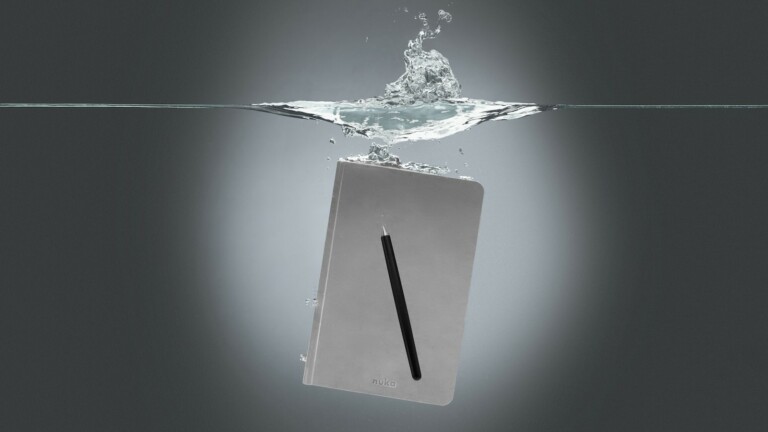 nuka eternal stationery includes a rewritable notebook & metal pencil powered by an app