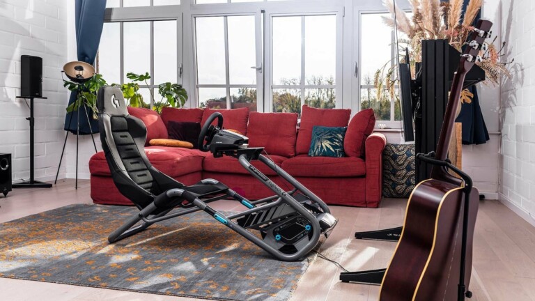 Playseat Trophy Logitech G Edition gaming chair has an adjustable wheel, pedal & seat