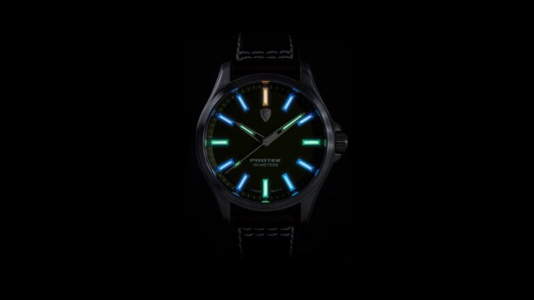ProTek Series 3000 titanium field watch has a superlative night lume that glows for 25 yrs