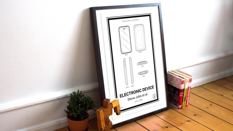 Retro Patents Electronic Device iPhone patent poster is stunning art of the early device