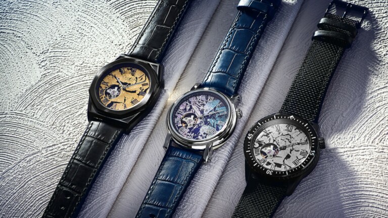 S-Meister 2nd Collection Japan-made mechanical watches boast gold, platinum & silver leaf