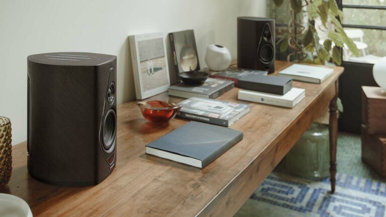 Sonus faber Duetto stereo wireless speaker system brings sonic nuance in a wood design